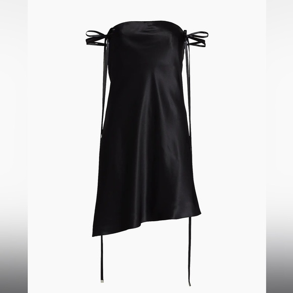 Brandon Maxwell Dresses & Skirts - Brandon Maxwell Silk Off-The-Shoulder Minidress Black Size 6 NWT